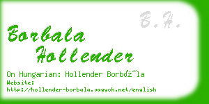 borbala hollender business card